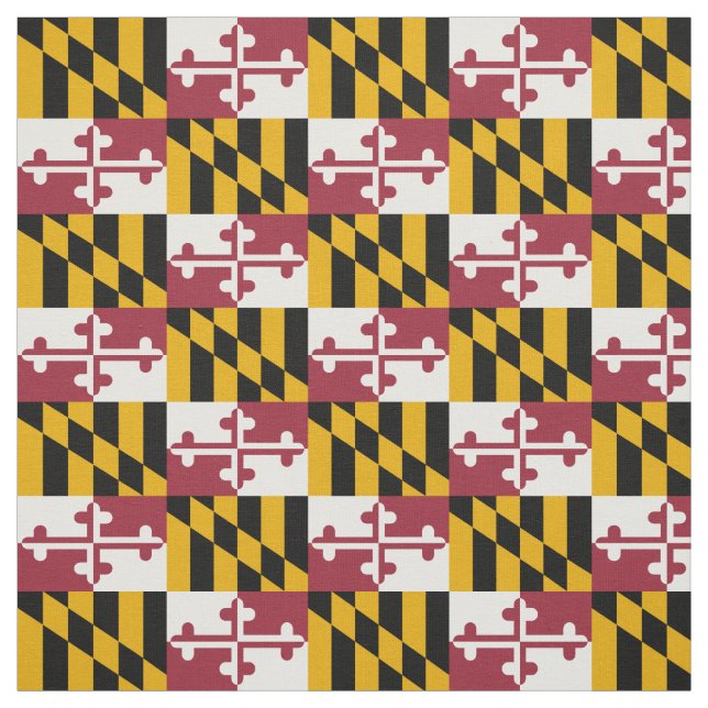 Tissu Drapeau de l'État du Maryland (Échantillon)