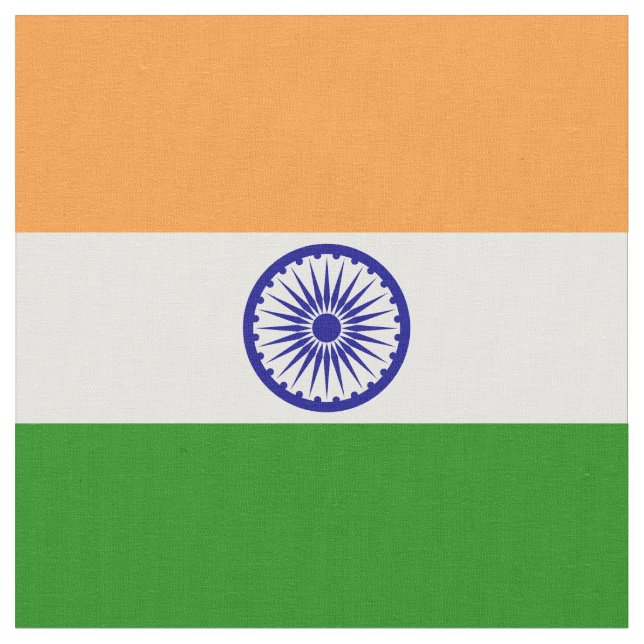 Tissu Drapeau de l'Inde (Fermer)