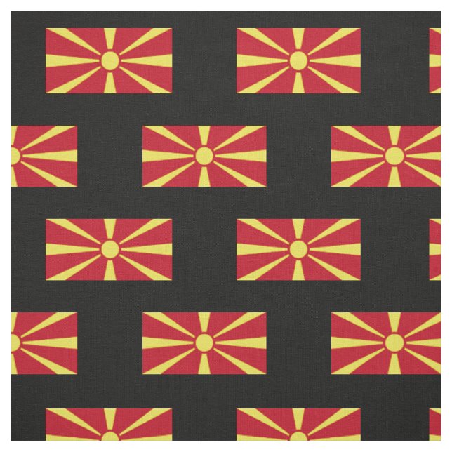 Tissu Drapeau de Macédoine (Échantillon)