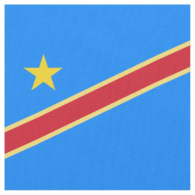 Tissu Drapeau du Congo (Fermer)