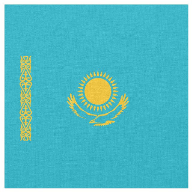Tissu Drapeau du Kazakhstan (Fermer)