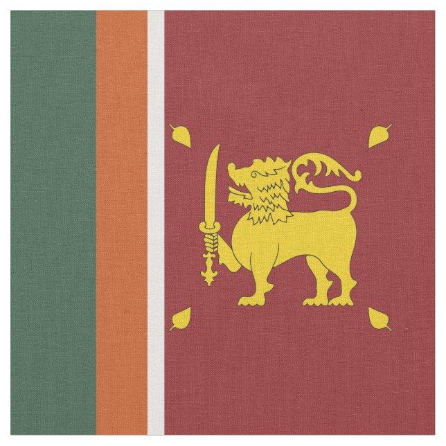 Tissu Drapeau du Sri Lanka (Fermer)