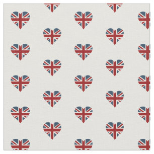 Tissu Drapeau en forme de coeur d'Union Jack