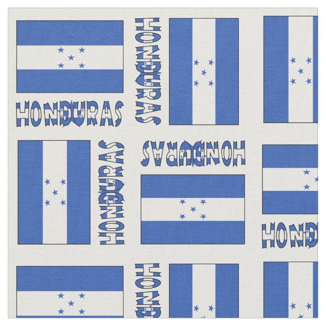 Tissu Drapeau hondurien et Honduras (Fermer)