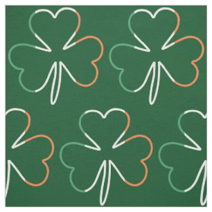 Tissu Drapeau irlandais Couleurs Shamrock Clover St Patr