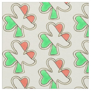 Tissu Drapeau irlandais Saint Patrick's Day Shamrock Coo