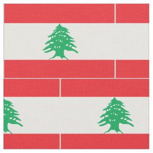 Tissu Drapeau libanais