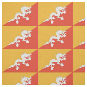 Tissu Drapeau patriotique du Bhoutan