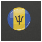 Drapeau rond brillant des Barbade