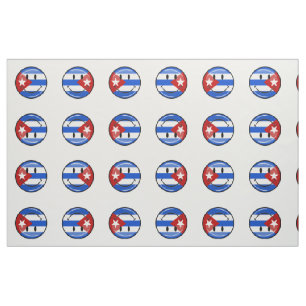Tissu Drapeau souriant cubain