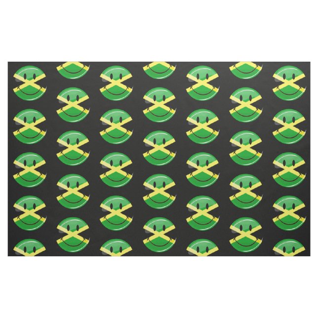 Tissu Drapeau souriant jamaïcain (Fat Quarter)