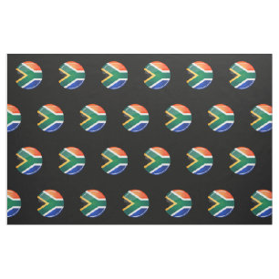 Tissu Drapeau sud-africain rond brillant