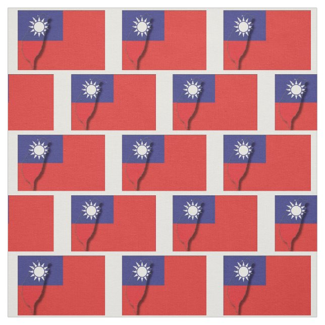 Tissu Drapeau TAIWAN Carte ROC Plan (Échantillon)