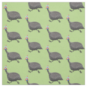 Tissu Drôle dessin animé d'oiseau de Guineafowl