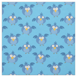 Tissu Drôle Oiseaux Silly Blue Bird Enfants Cartoon