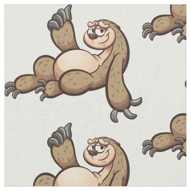 Tissu Drôle Sloth (Fermer)