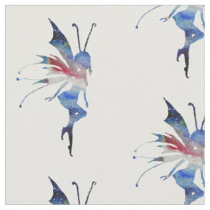 Tissu du coton peigné par aquarelle féerique (56