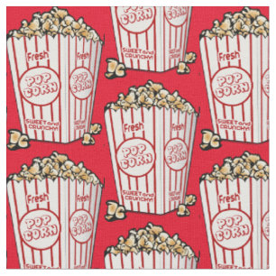 Tissu Du pop-corn sucré. Pop Art. Nourriture. Bonus rou