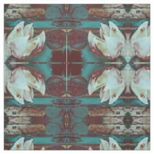 Tissu Eau artificielle Lilly en Motif rouge et bleu