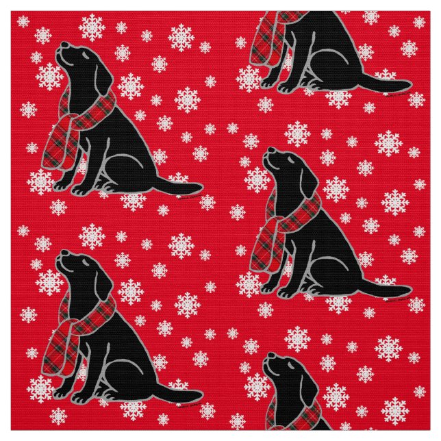 Tissu Écharpe noire 2 de tartan de Labrador (Échantillon)