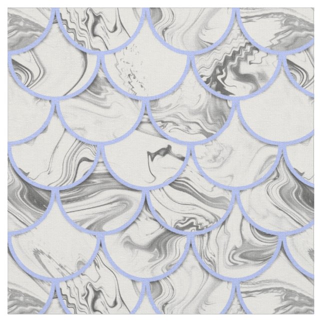 Tissu Échelles de sirène gris (Fermer)