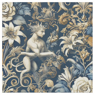 Tissu Echos au Chaos - Carreaux de déclaration gothique