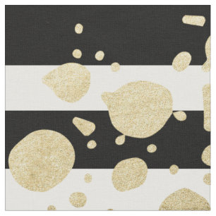 Tissu Éclaboussure de peinture d'or de Faux sur les
