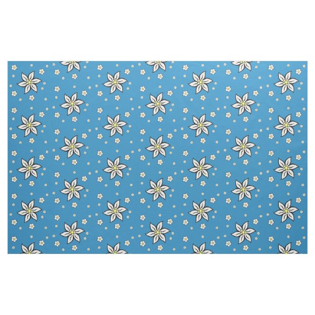 Tissu Edelweiss sur Blue (Fat Quarter)