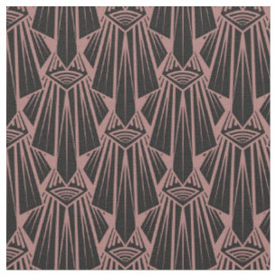 Tissu Élégant art sombre déco éléments géométriques abst
