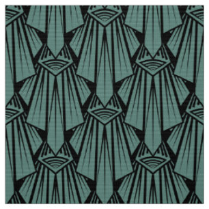 Tissu Élégant art sombre déco éléments géométriques abst
