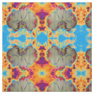 Tissu Elégant boho abstrait aquarelle orchidée peinture