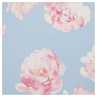 Tissu Élégant Couleur D'Aquarelle Rose Et Bleu