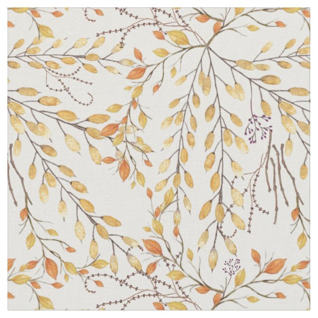 Tissu Élégant Motif de feuillage d'automne (Fermer)