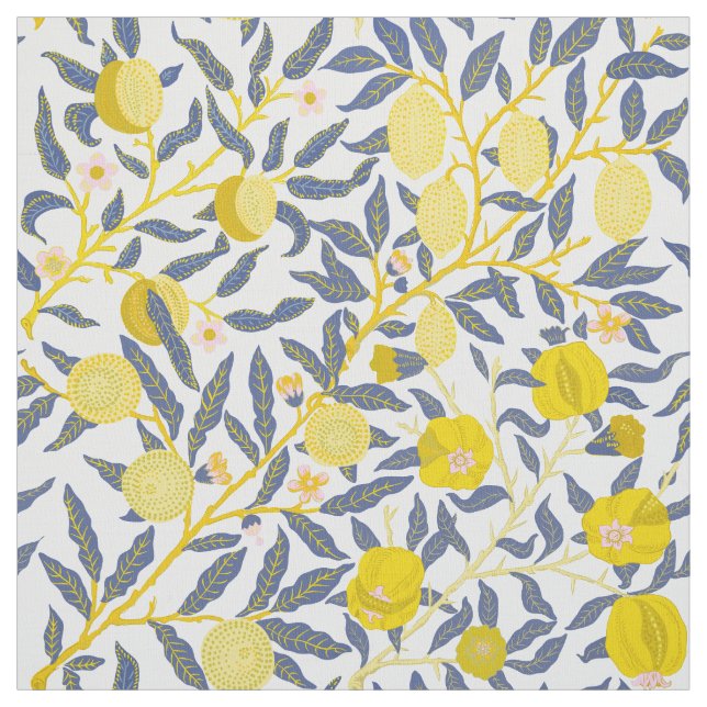 Tissu Élégant motif de vignes de citron choisissez votre (Échantillon)
