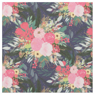 Tissu Élégant point de floraison et d'or de l'Aura d'h