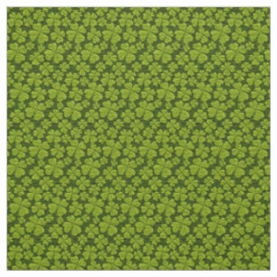 Tissu Élégant quatre feuilles de trèfle floral
