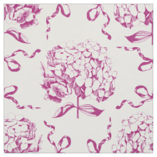 Tissu Élégant Vintage rose Hydrangea Flower