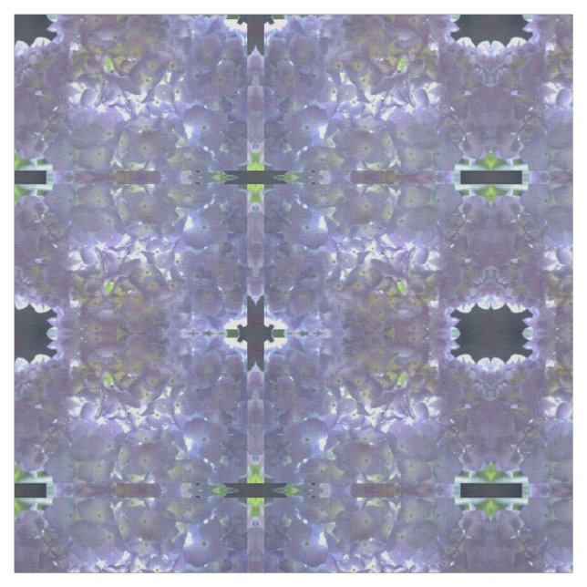Tissu élégant violet fleuri clair Lavender Hydrangea (Échantillon)