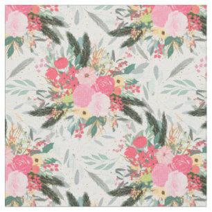 Tissu Élégants points de Parties scintillant florale e