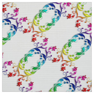 Tissu élément du baroque d'arc-en-ciel