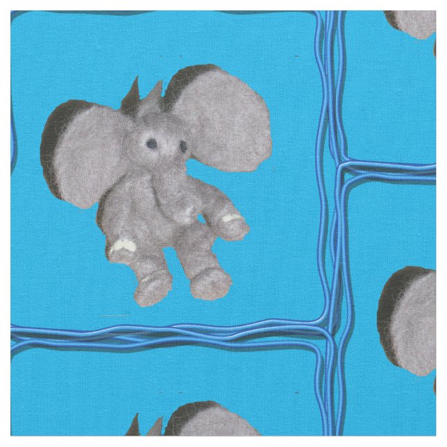 Tissu - Éléphant dans un cadre (Fermer)