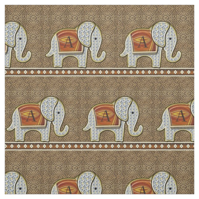 Tissu Elephant Walk Monogram Hot Cheetah (Échantillon)