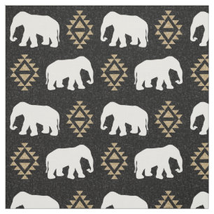 Tissu Éléphants - conception d'éléphant d'Asie