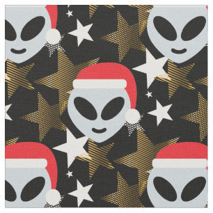 Tissu émoji alien père Noël