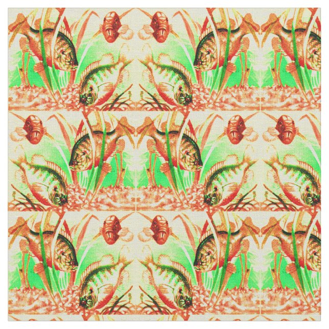 Tissu empreinte de poisson d'eau douce (Fermer)