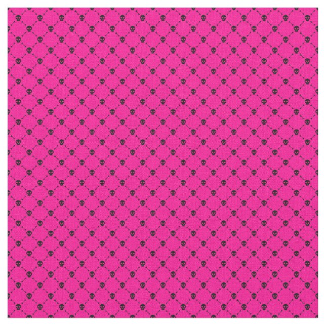 Tissu empreinte d'halloween rose (Fermer)