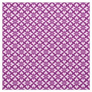 Tissu Empreinte florale kimono, rose clair et prune