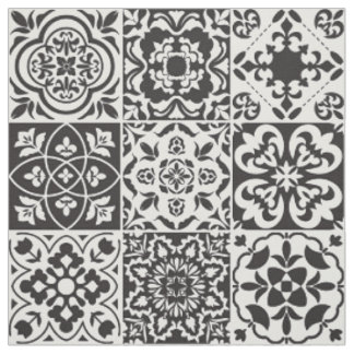 Tissu en carreaux de ferme noir et blanc