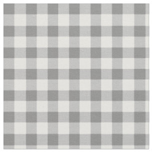 Tissu En vichy Motif vérifié  Gris Et Blanc