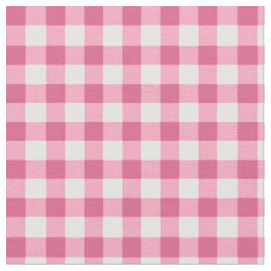 Tissu En vichy Motif vérifié  Rose Et Blanc